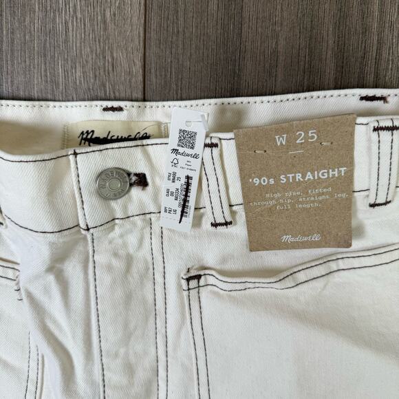 Madewell 90's Straight Utility Casual Jeans US Women's 25 New - Picture 6 of 7
